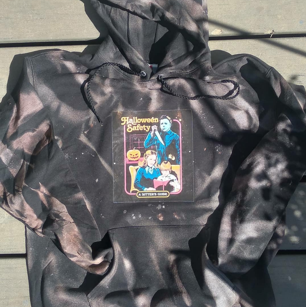 MICHEAL MYERS BLEACHED HOODIE!
